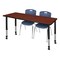 Regency Tables > Height Adjustable > Rectangular Mobile Table & Chair Sets, 66 W, 24 L, 23-34 H, Cherry MT6624CHAPCBK40NV - alternate 1